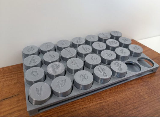 Keramikstempel / Tonstempel / Buchstabenset / Kleinbuchstaben / 3D Druck