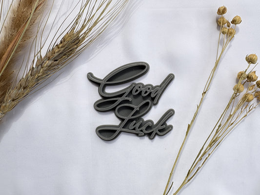 Keramikstempel / Tonstempel / Spruch / Good Luck / 3D Druck