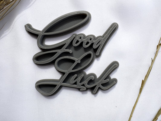 Keramikstempel / Tonstempel / Spruch / Good Luck / 3D Druck