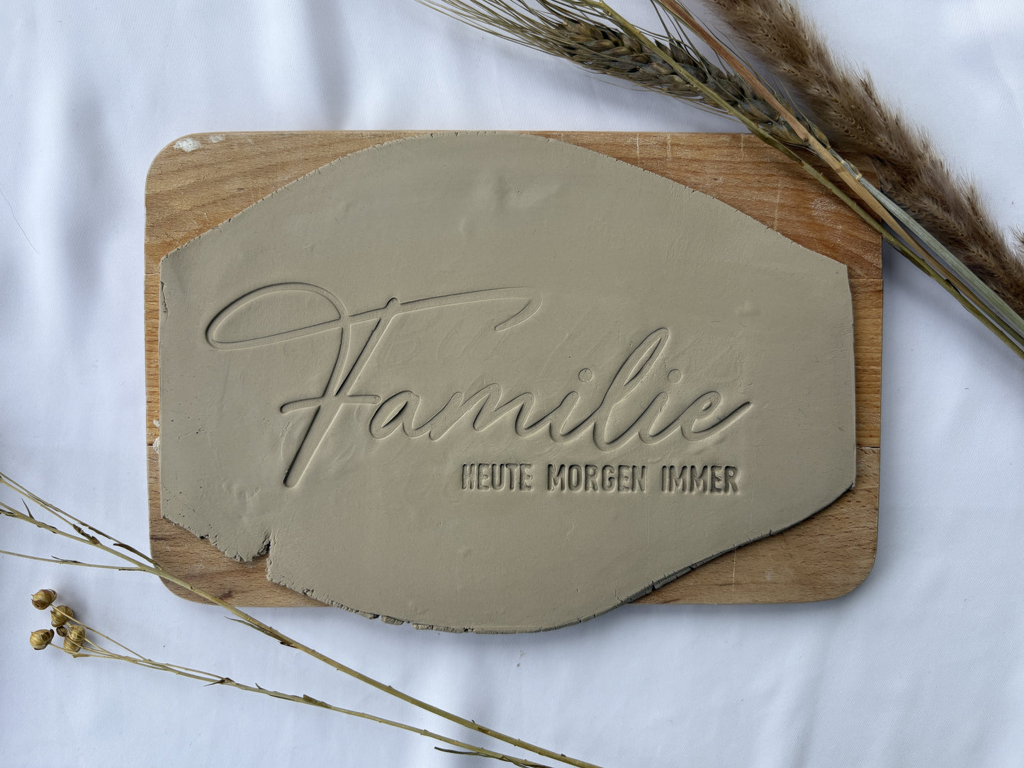 Keramikstempel / Tonstempel / Spruch / Familie / 3D Druck