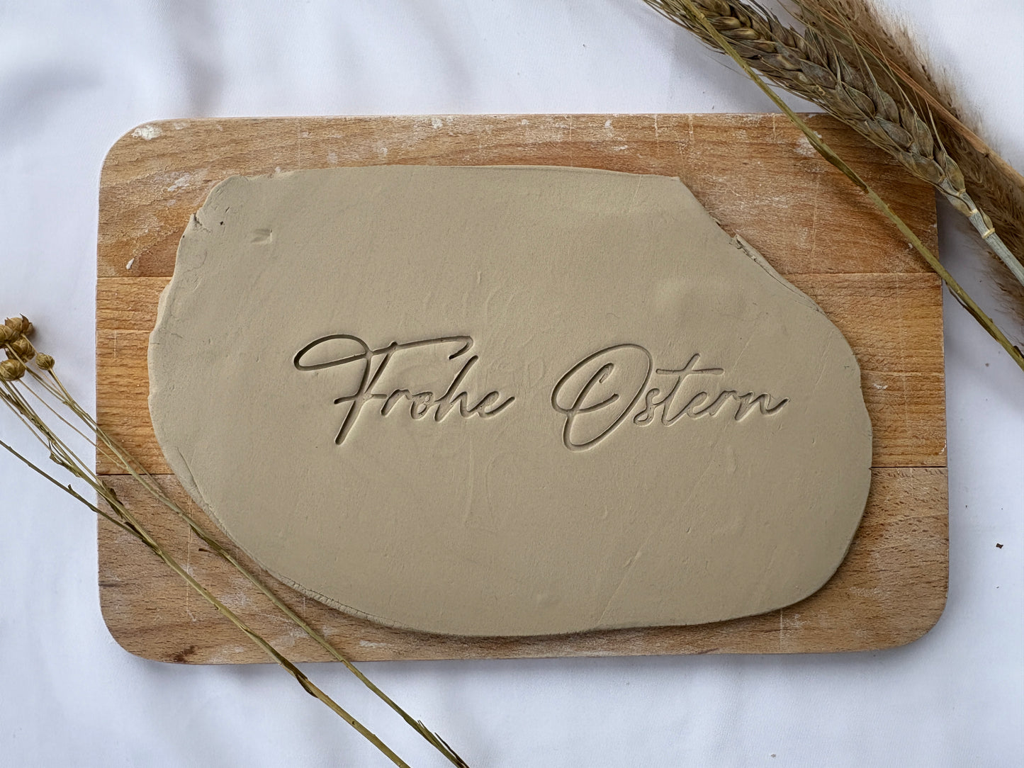 Keramikstempel / Tonstempel / Frohe Ostern / Schriftzug / 3D Druck