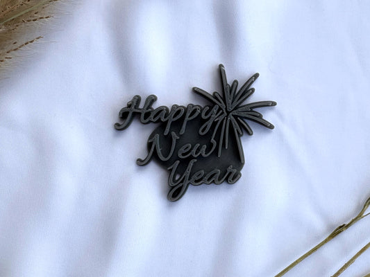 Keramikstempel / Tonstempel / Spruch / Happy new year / 3D Druck