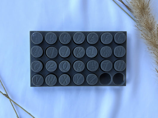 Keramikstempel / Tonstempel / Buchstabenset / Großbuchstaben / 3D Druck