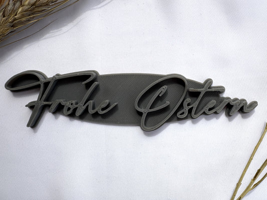 Keramikstempel / Tonstempel / Frohe Ostern / Schriftzug / 3D Druck