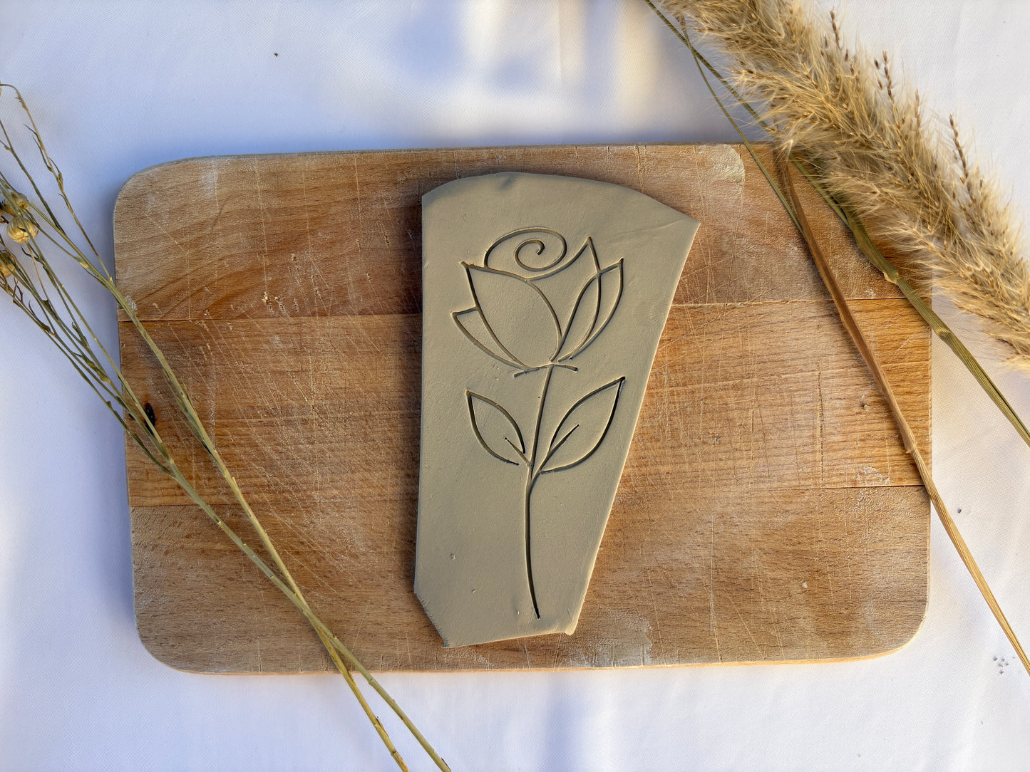 Keramikstempel / Tonstempel / Rose / 3D Druck